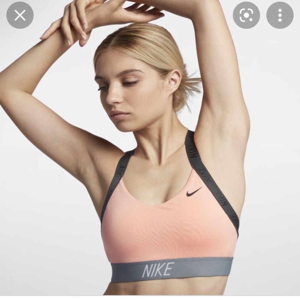 Nike Pro ASOS Indy DriFit Sports Bra Cross Back Training shorts set S/XS Pink